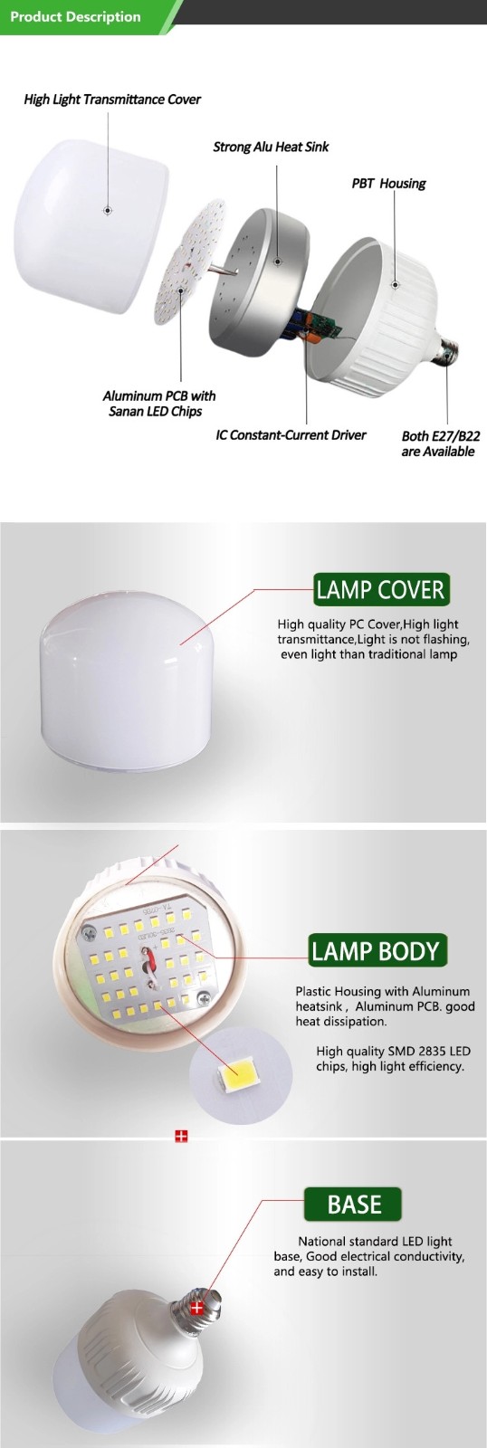 Led T bulb light